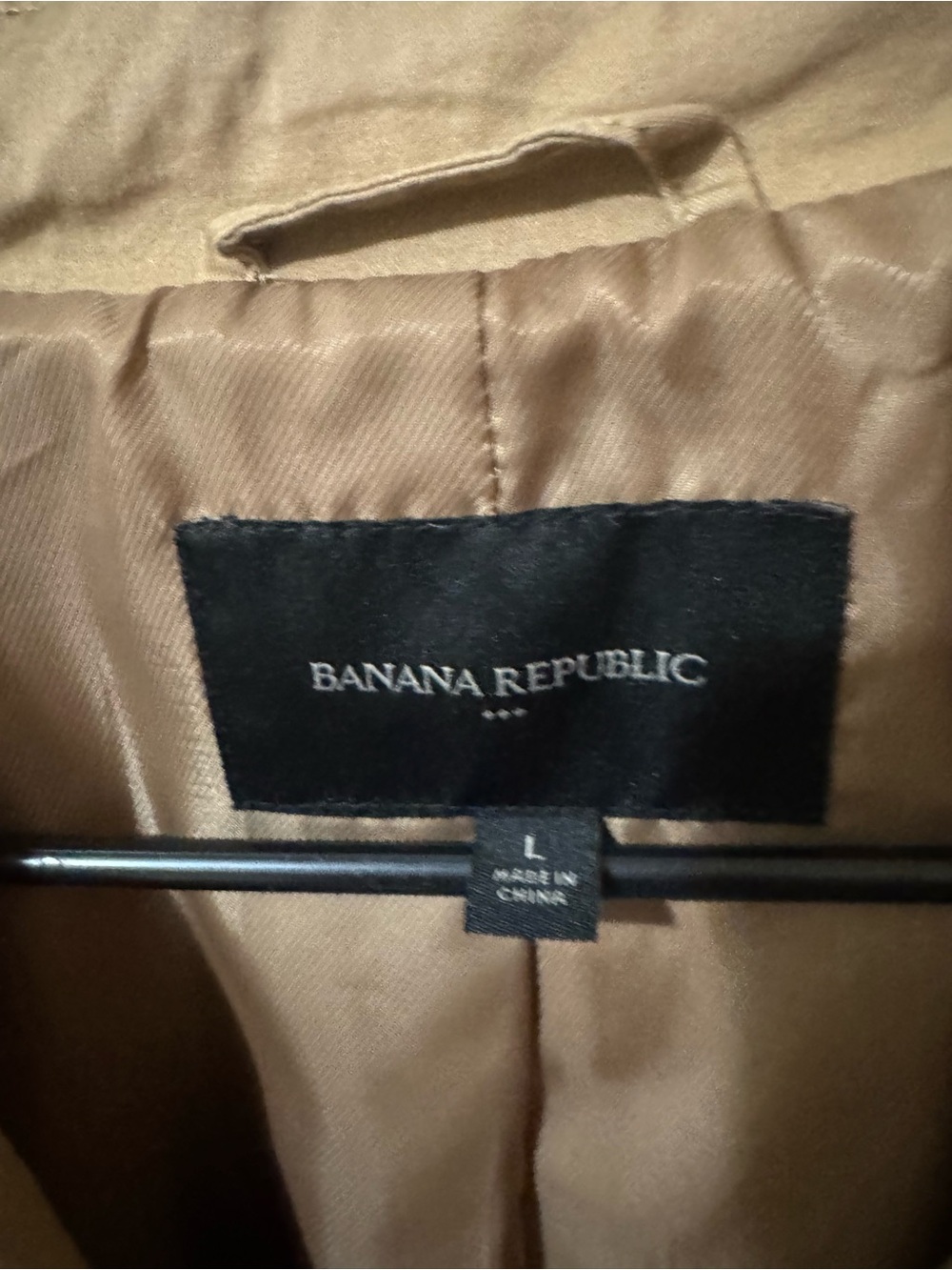 Banana Republic Women’s Beige Trench Coat Long Belted Lined Button Front L - Picture 3 of 7